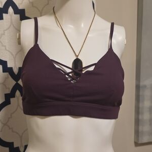 ALO Yoga Deep Purple Strappy Bralette